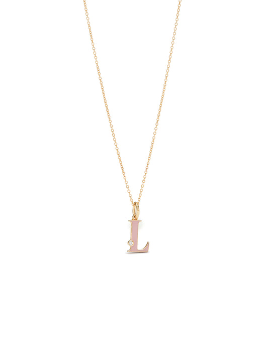 Letter L Pendant Necklace | AUAB3121