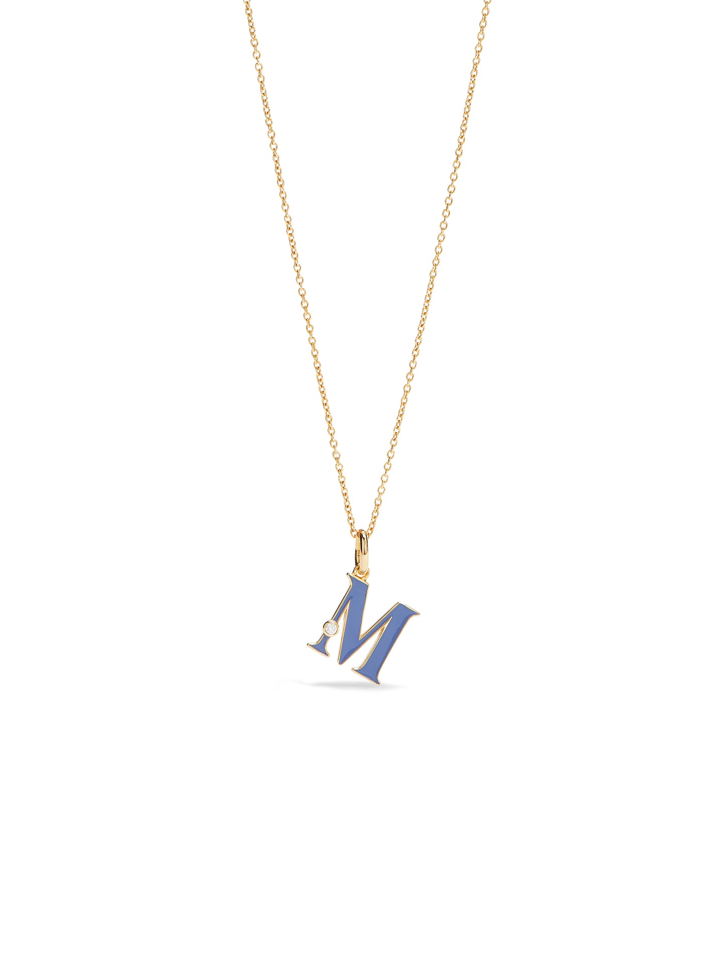 Letter M Pendant Necklace | AUAB3131