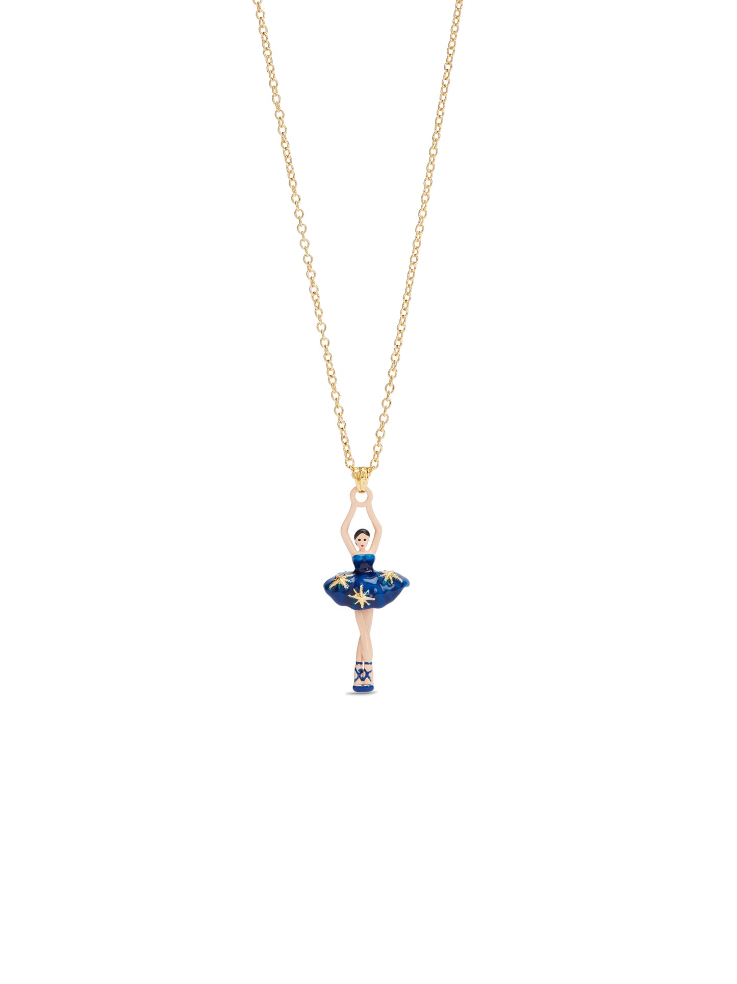 Midnight Blue Tutu Ballerina Necklace And Gold Stars | AUDD3591