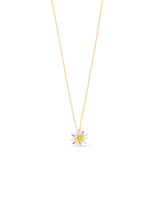 Edelweiss Flower Pendant Necklace | AULA3031