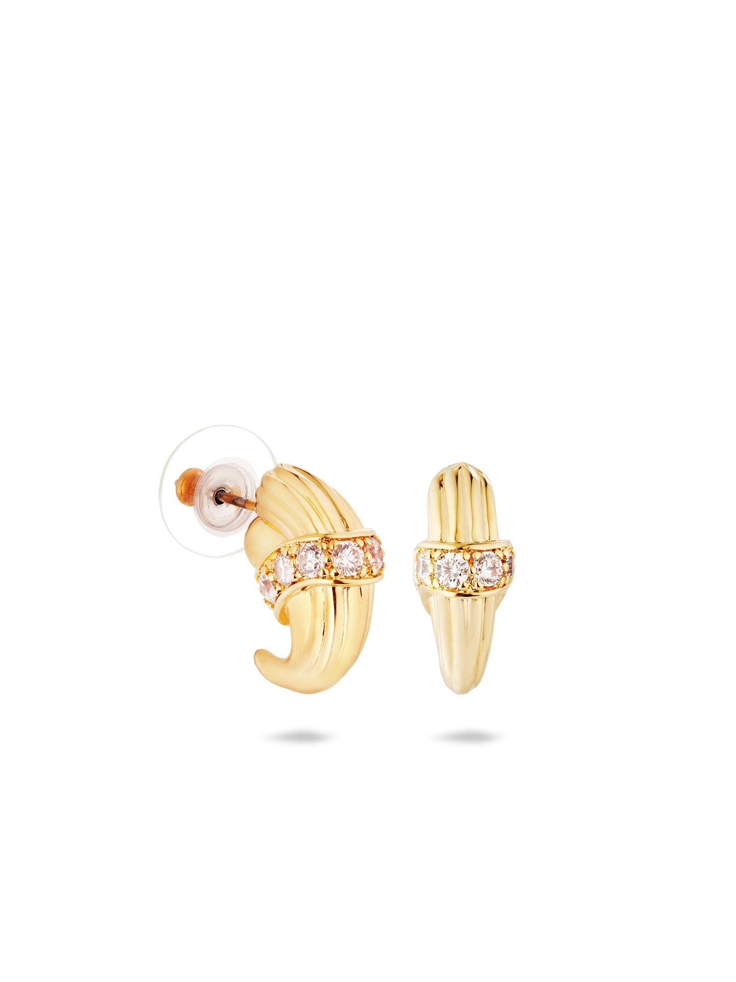 Gold And Crystal Earrings | AUNB1051