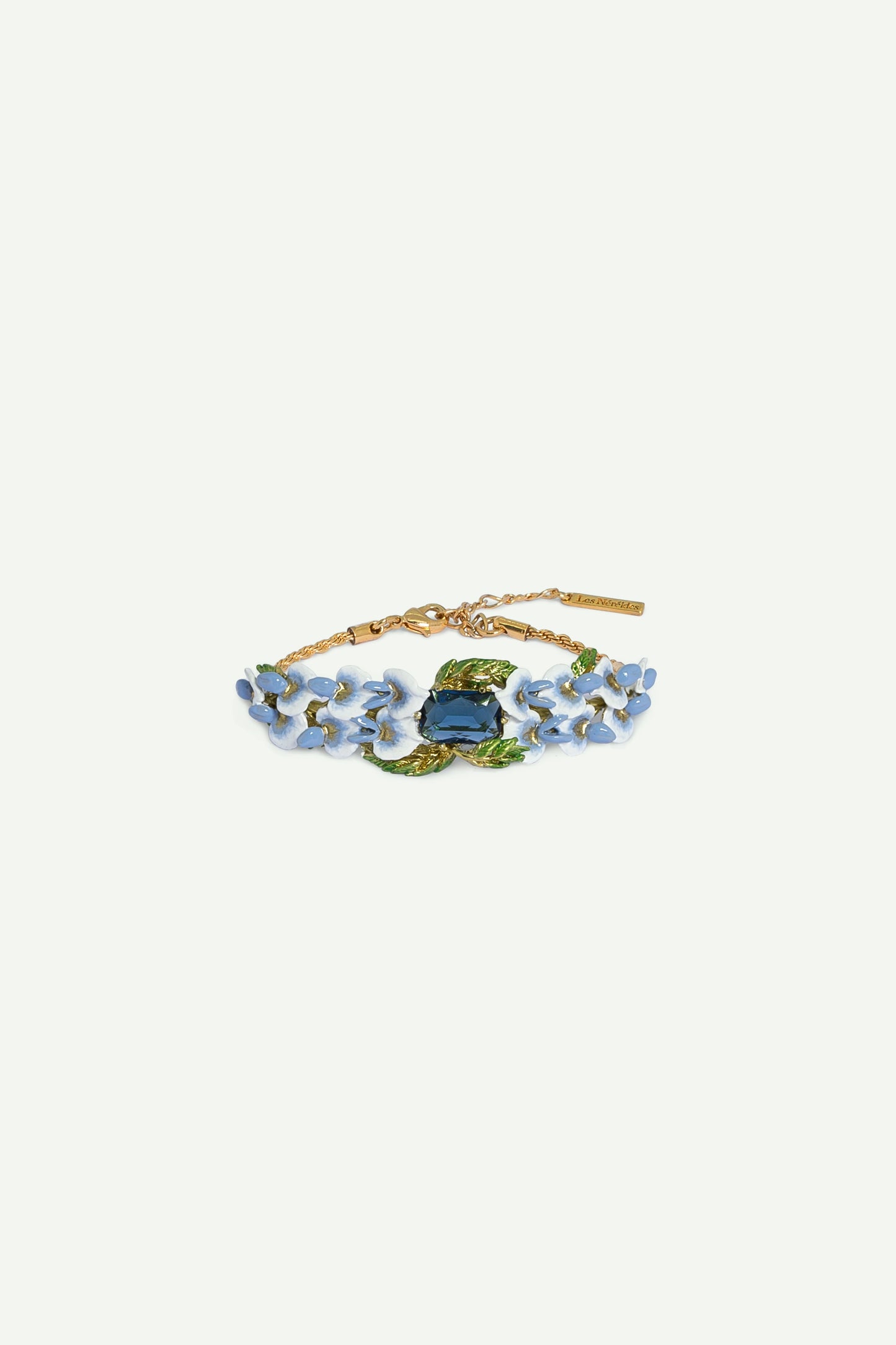 Wisteria And Blue Square Facet Stone Bracelet | AUOF2011