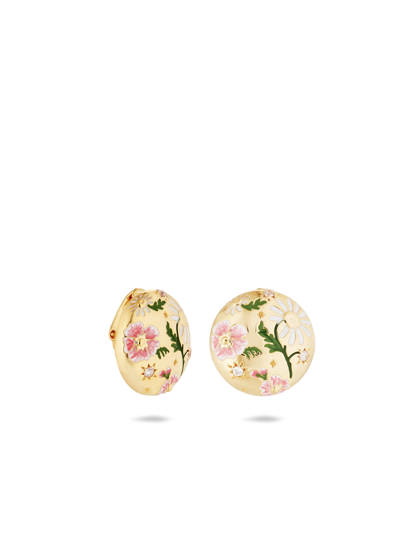 Daisy And Pansy Flower Earrings | AUPS1021