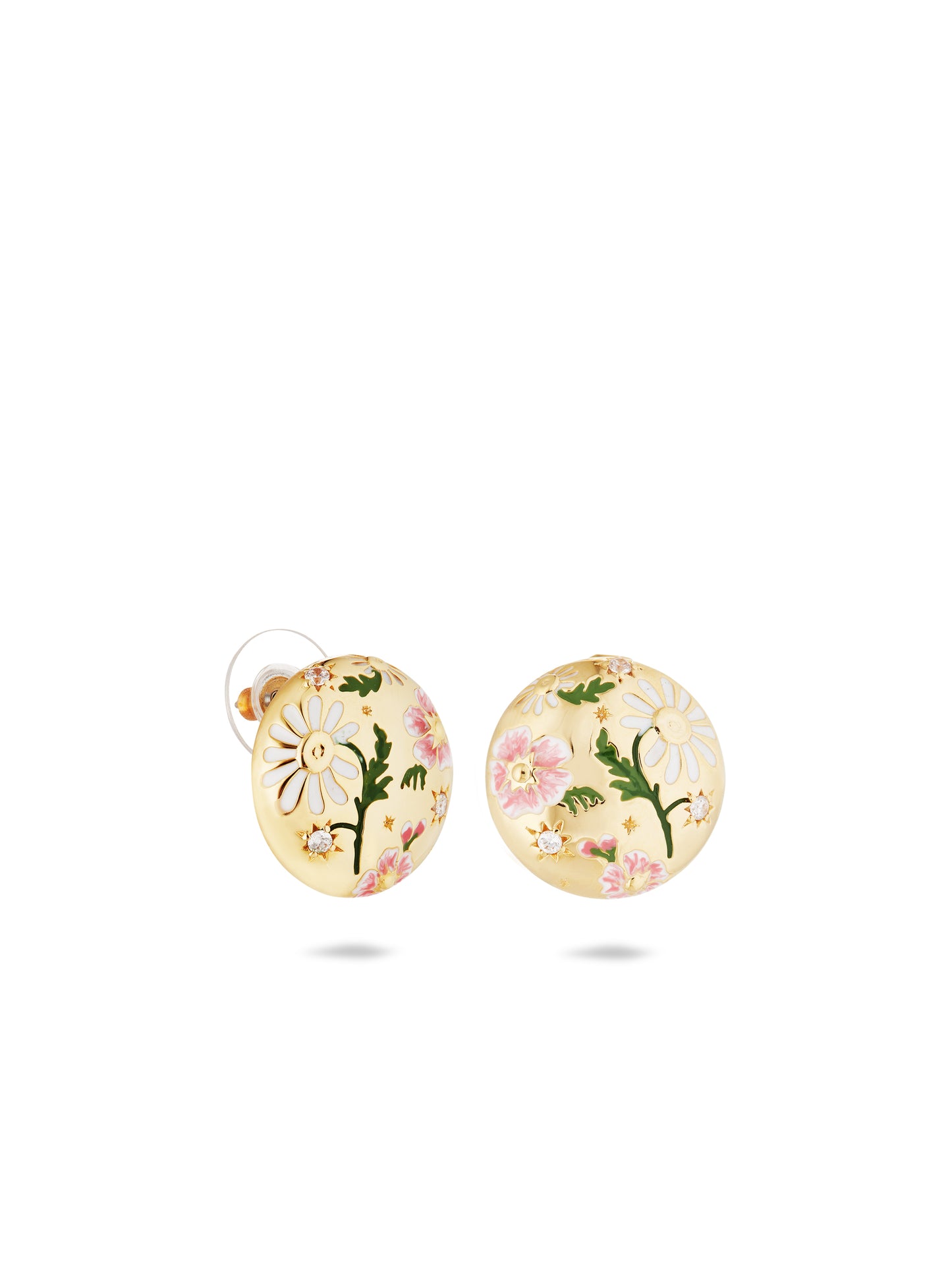 Daisy And Pansy Flower Earrings | AUPS1021