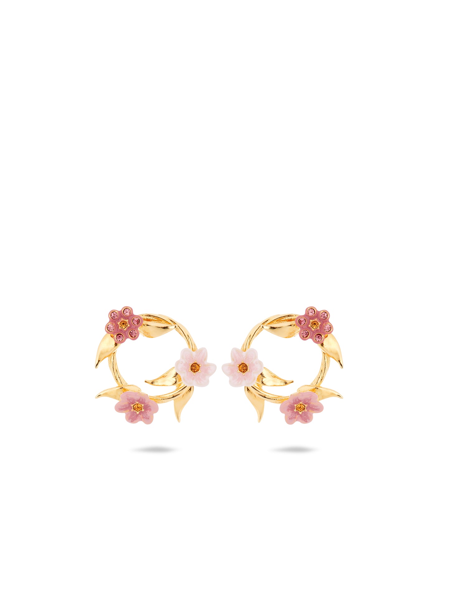 Pink Jasmine Flower Crown Earrings | AUSP1081