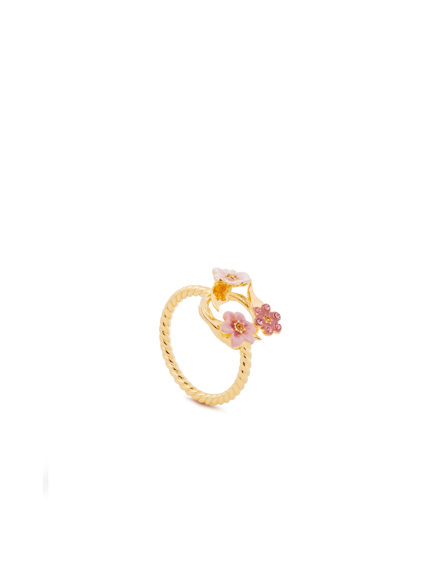 Fine Crown Ring Of Pink Jasmine Flowers | AUSP6031