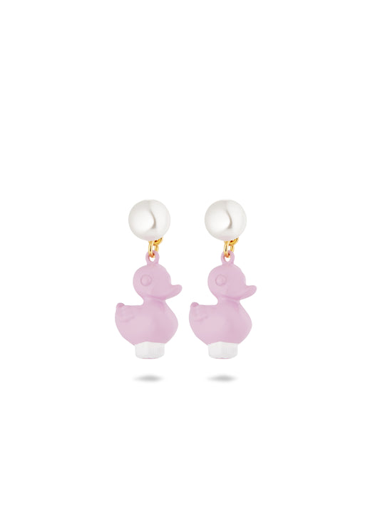 Purple Plastic Duck Earrings | AUTO1021