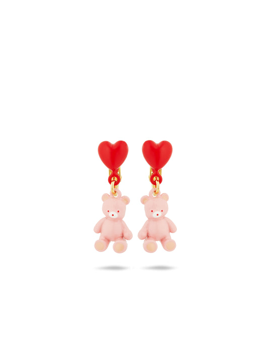 Teddy Bear And Heart Balloon Earrings | AUTO1111