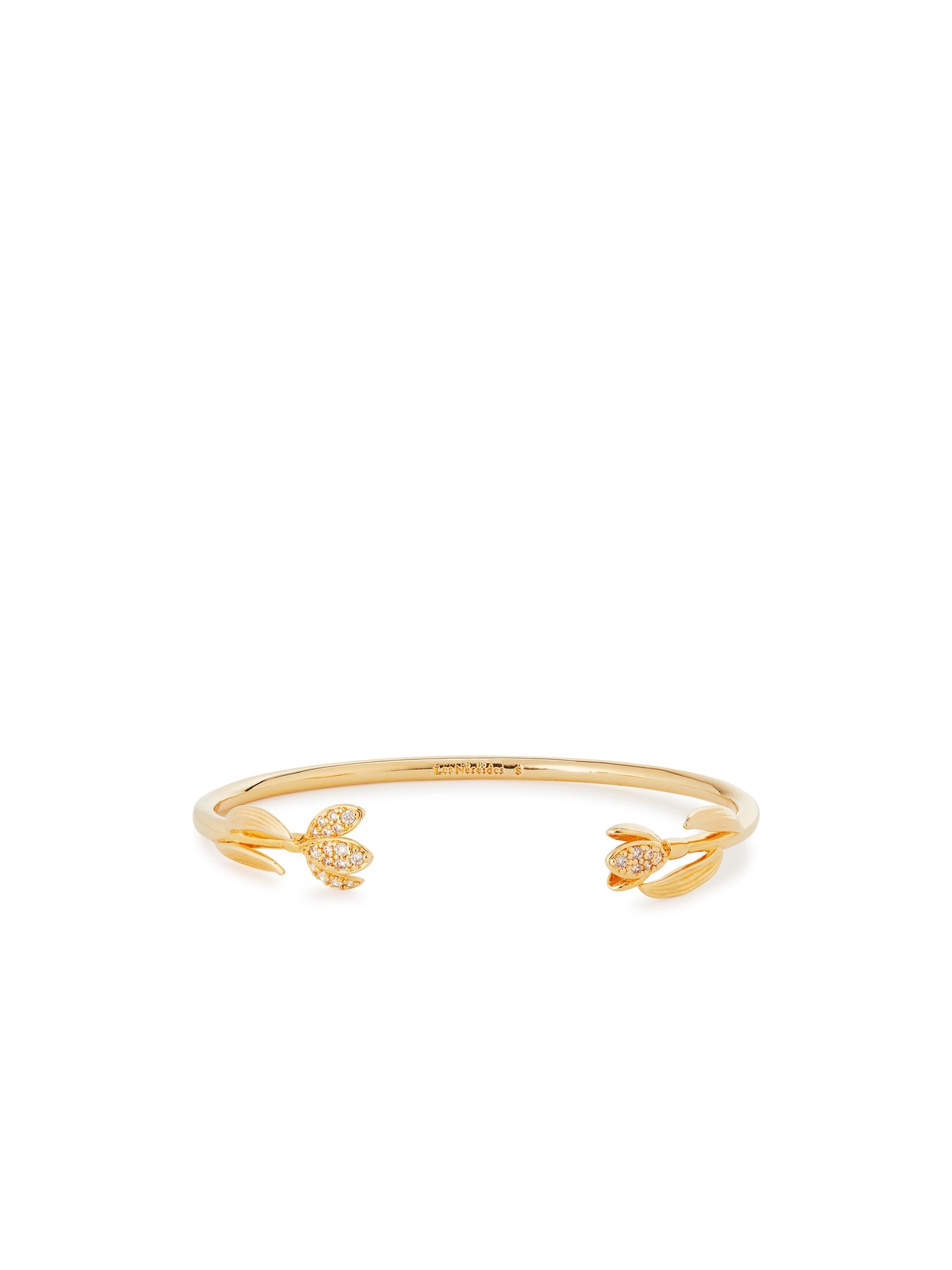 Leaves Paved With Cubic Zirconia Cuff Bracelet | AUVH2031