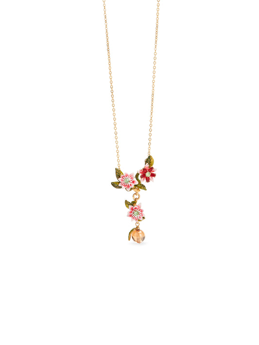 Passion Flower And Glass Bead Necklace | AUVI3021