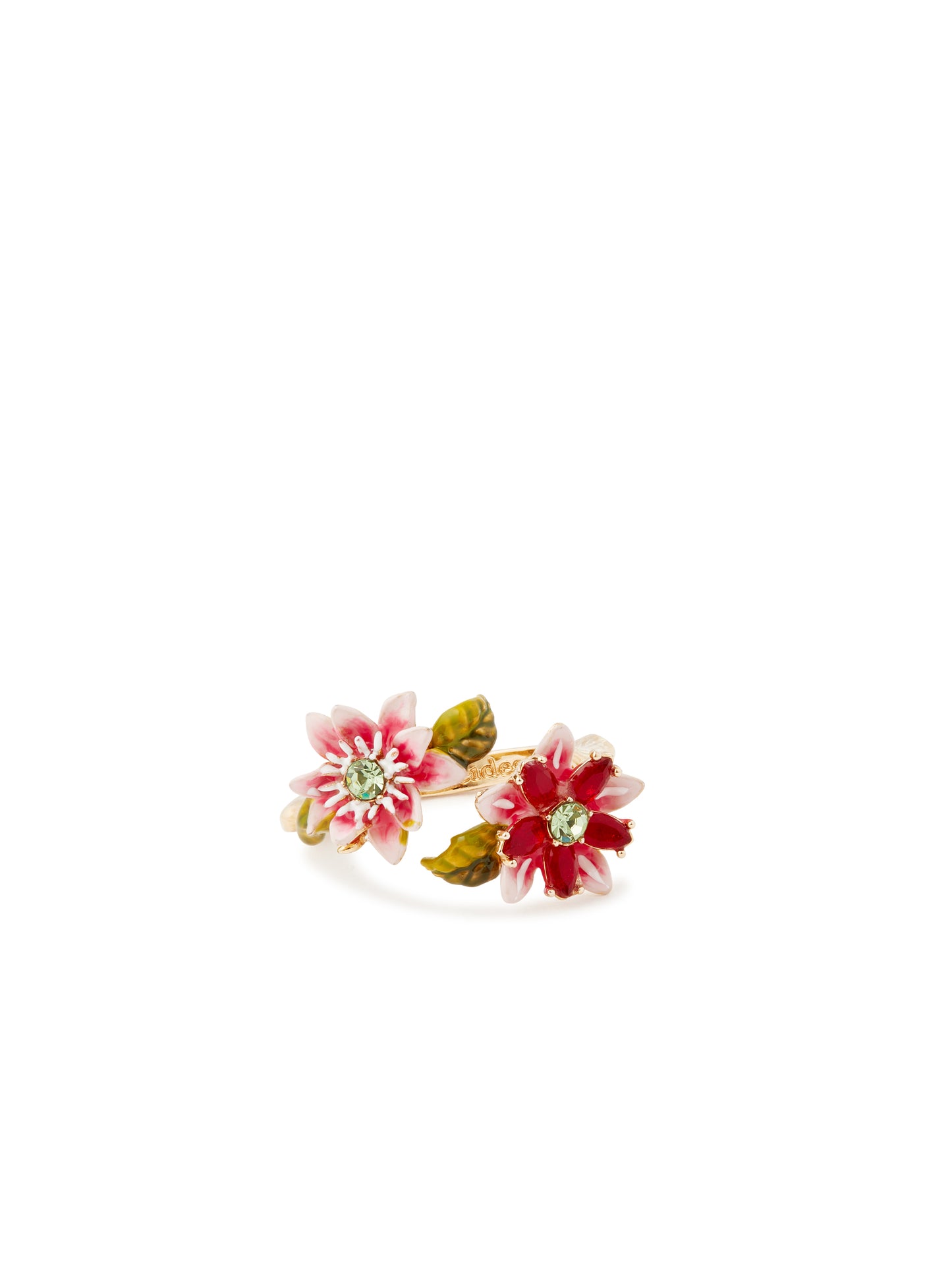 Passion Flower And Glass Flower Adjustable Ring | AUVI6011