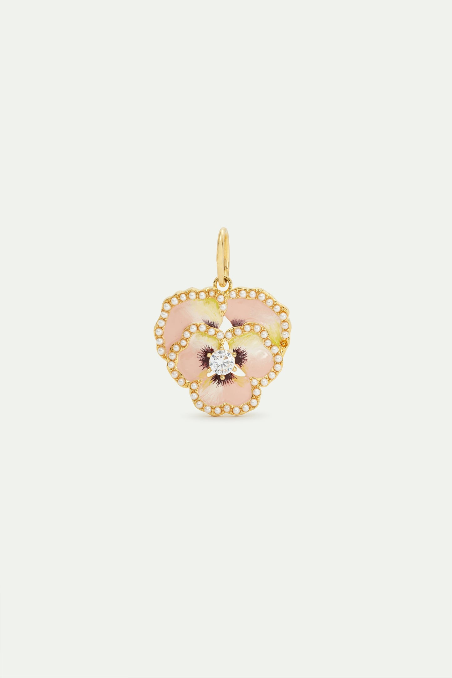 Pink Pansy Flower Pendant, Comfort And Gentleness | AVPE4051