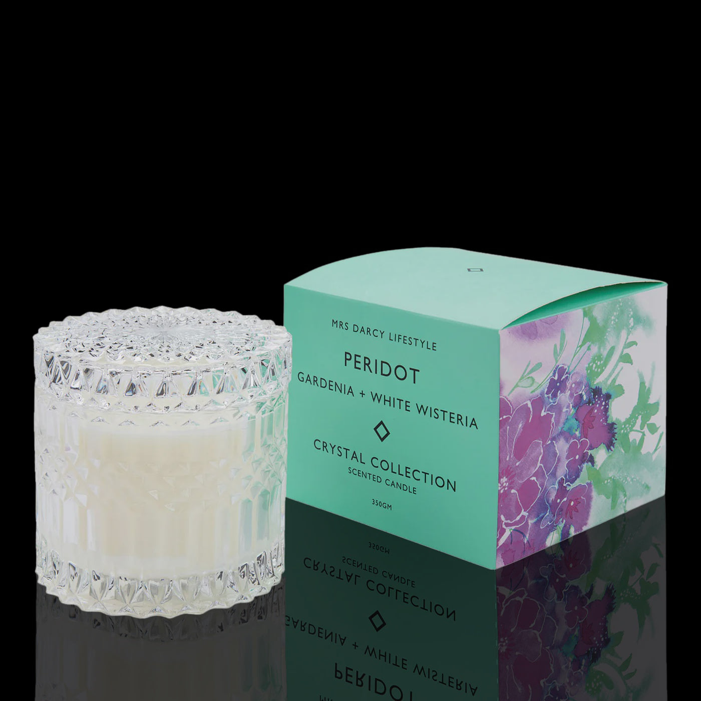 Candle Peridot - Gardenia + White Wisteria