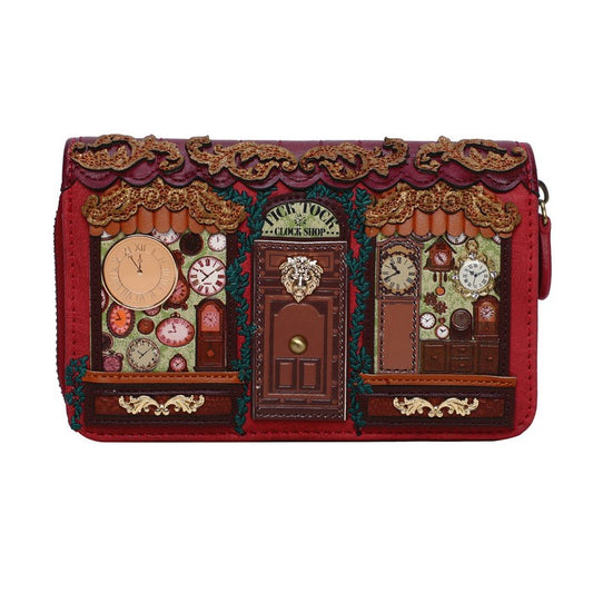 Tick Tock Clock Shop Medium Ziparound Wallet