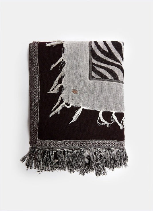 Women Shawl | Animal Print Jacquard Shawl With Animal Print by Spanish designer Adolfo Dominguez