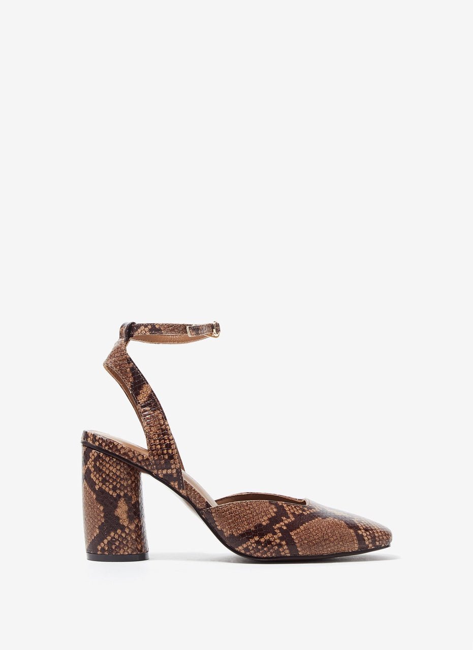 Women Shoes | Animal Print Leather Open Shoes With Animal Print by Spanish designer Adolfo Dominguez