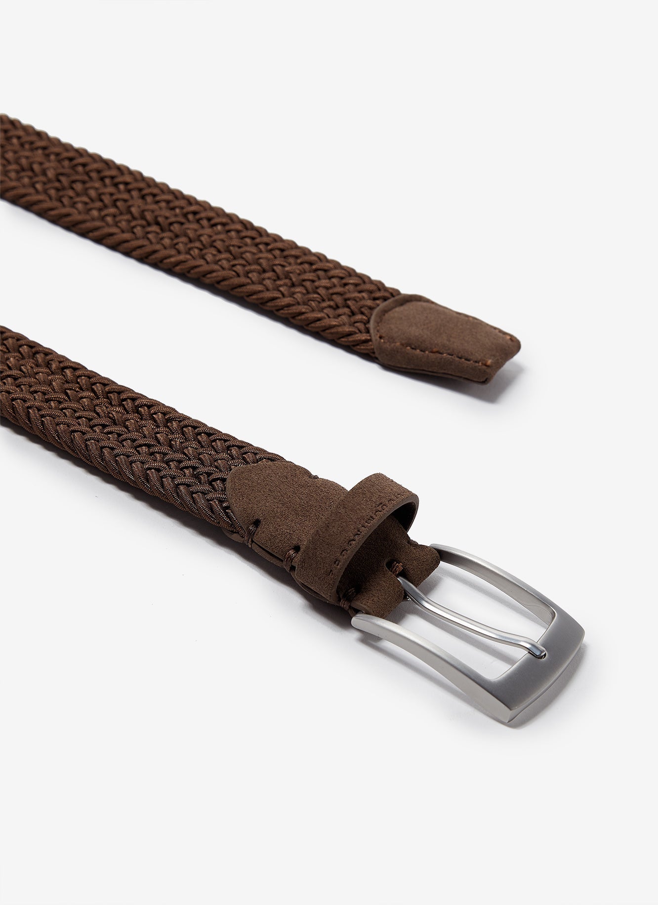 Men Belt | Beige Elastic Braided Belt by Spanish designer Adolfo Dominguez