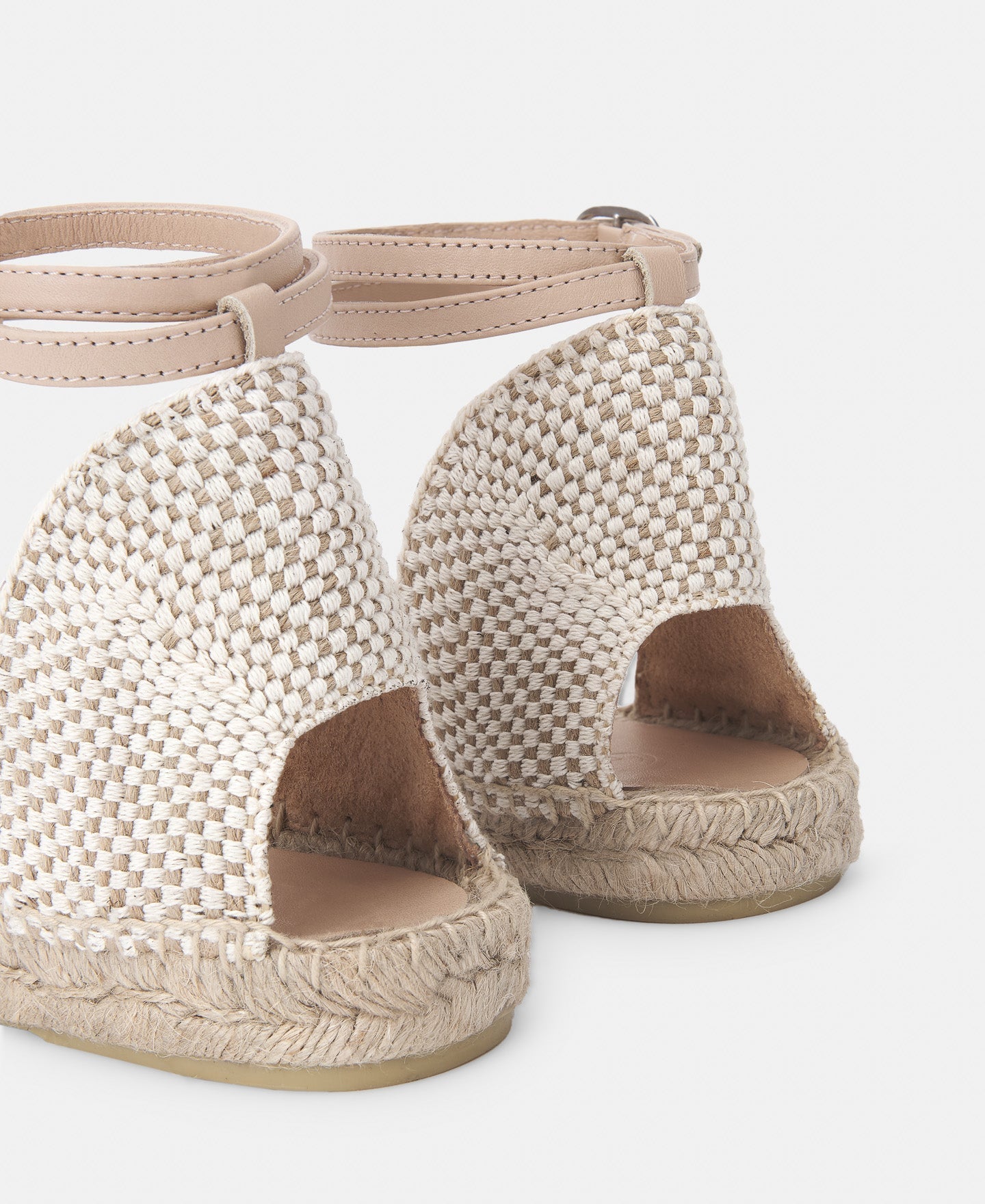 Women Shoes | Beige Flat Espadrilles With Logo by Spanish designer Adolfo Dominguez