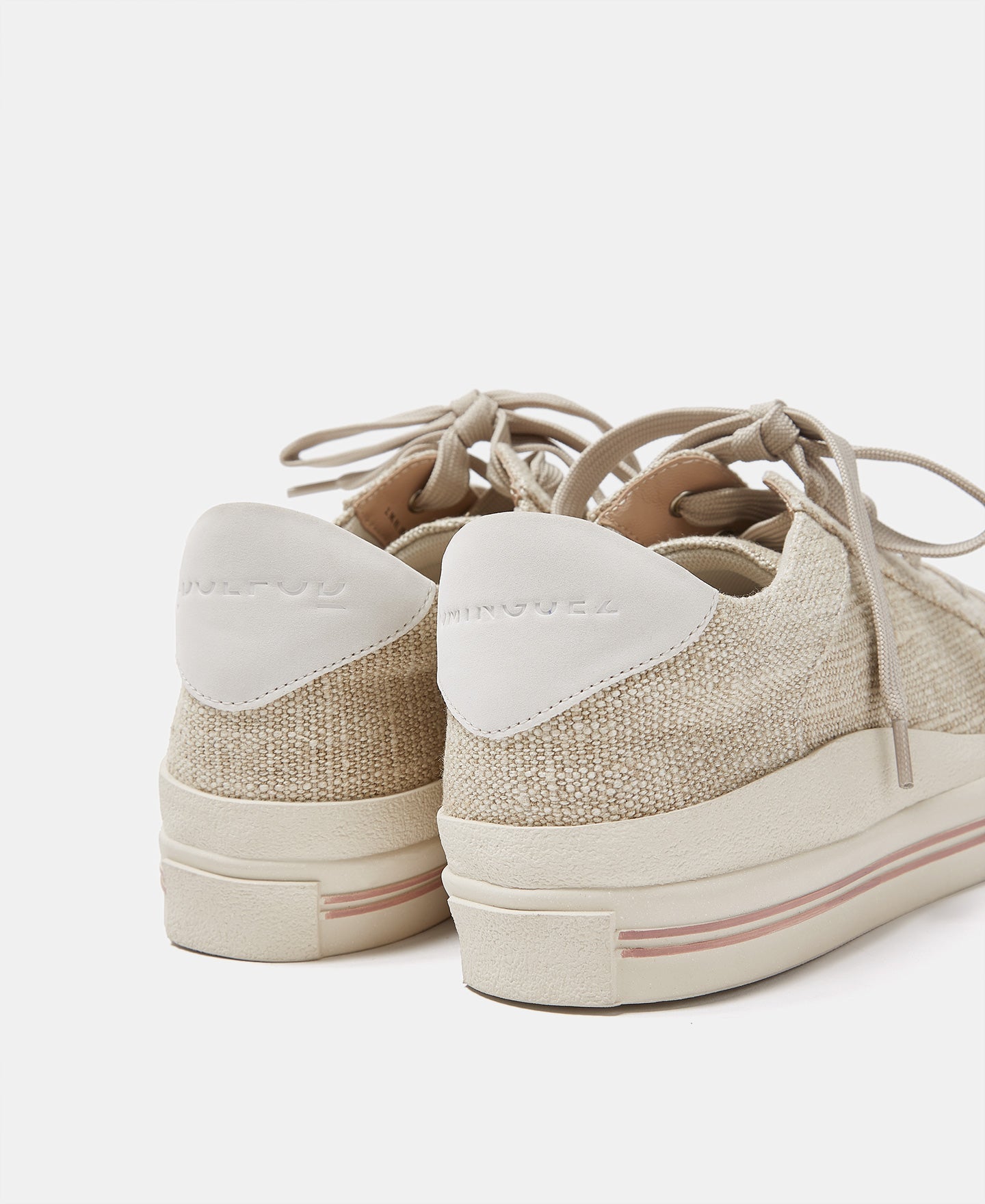 Women Shoes | Beige Linen Sneaker by Spanish designer Adolfo Dominguez