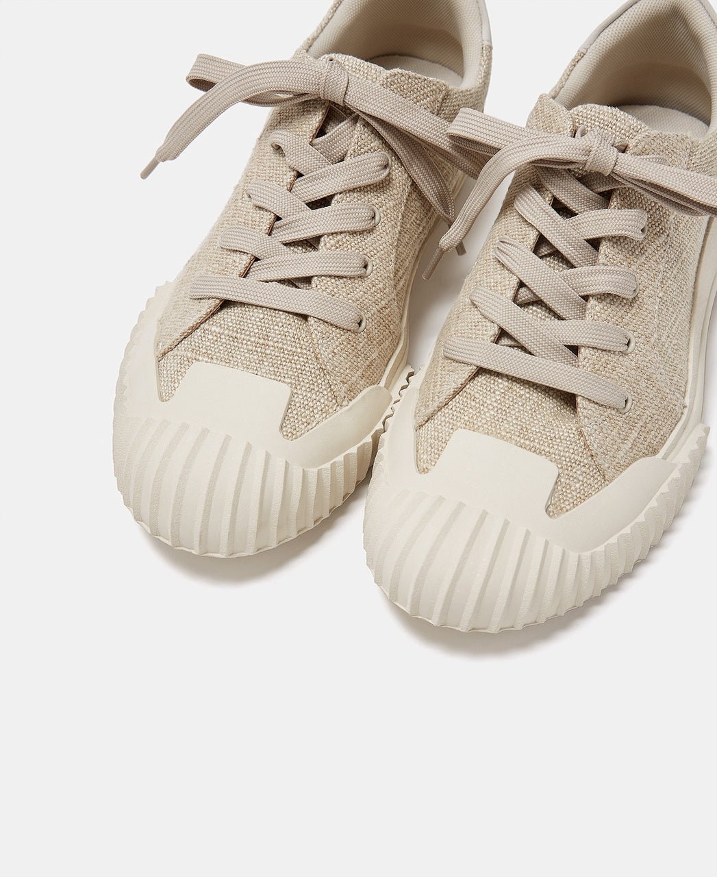 Women Shoes | Beige Linen Sneaker by Spanish designer Adolfo Dominguez