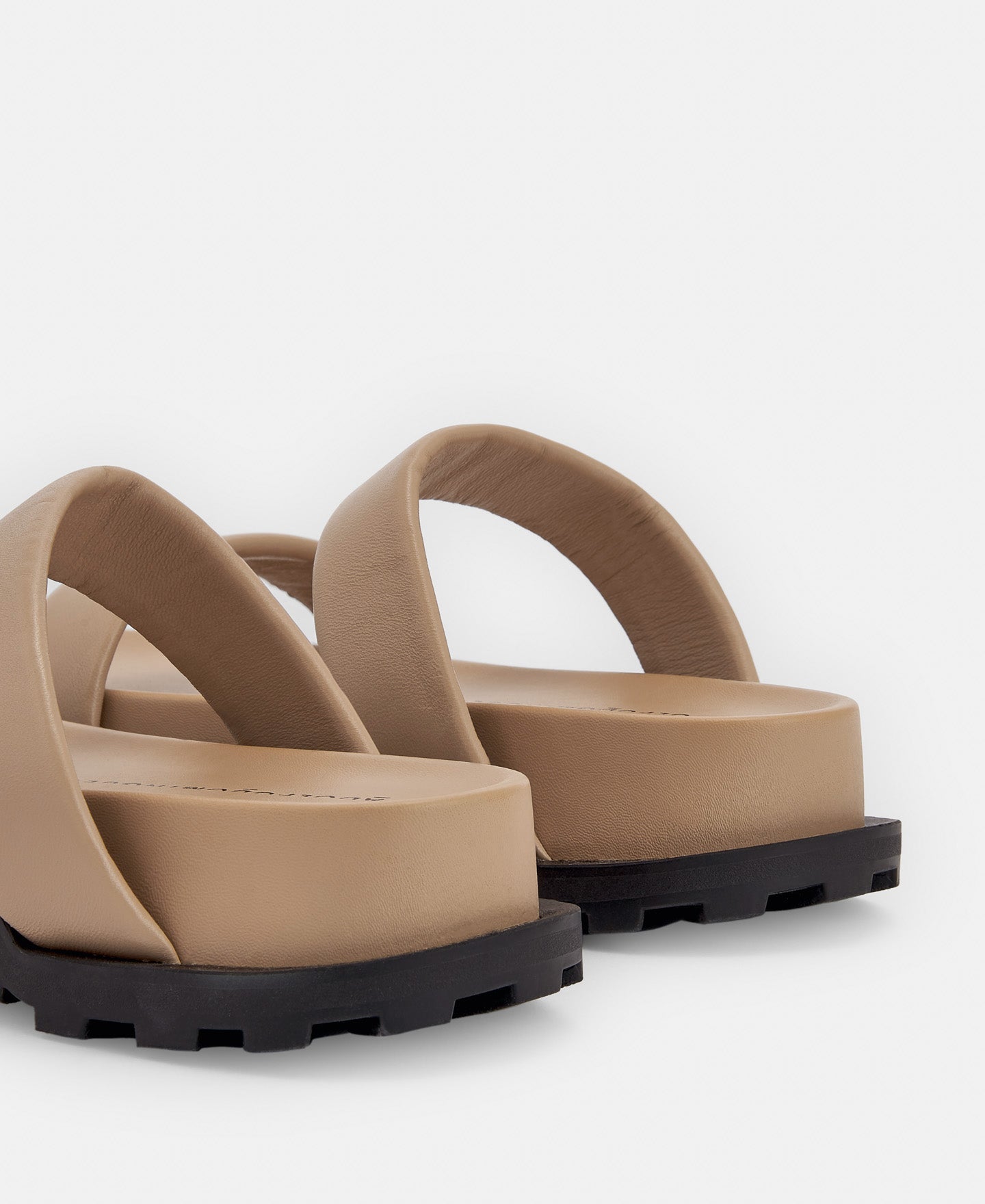 Women Shoes | Beige Open Sandal With Track Sole by Spanish designer Adolfo Dominguez