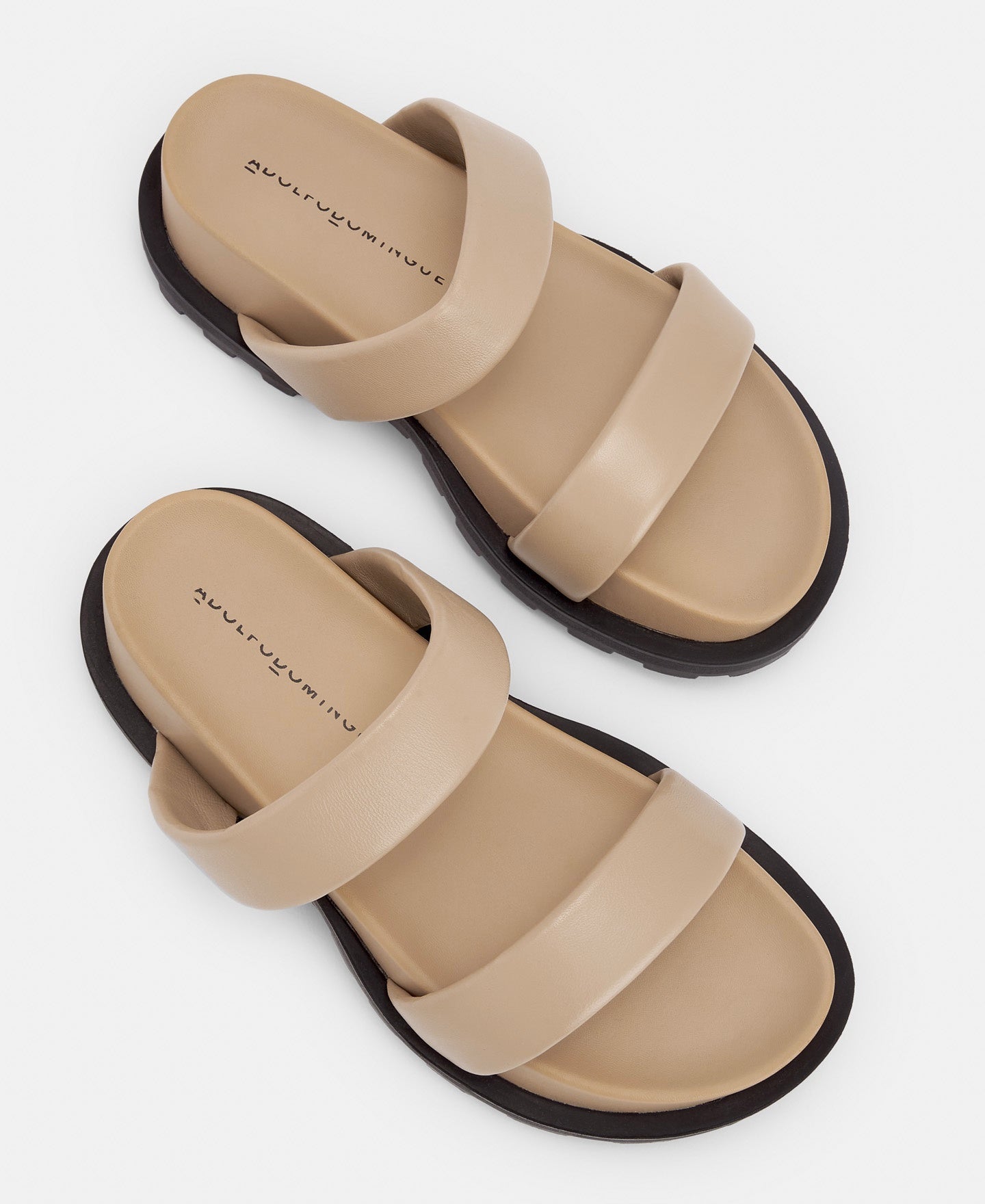 Women Shoes | Beige Open Sandal With Track Sole by Spanish designer Adolfo Dominguez