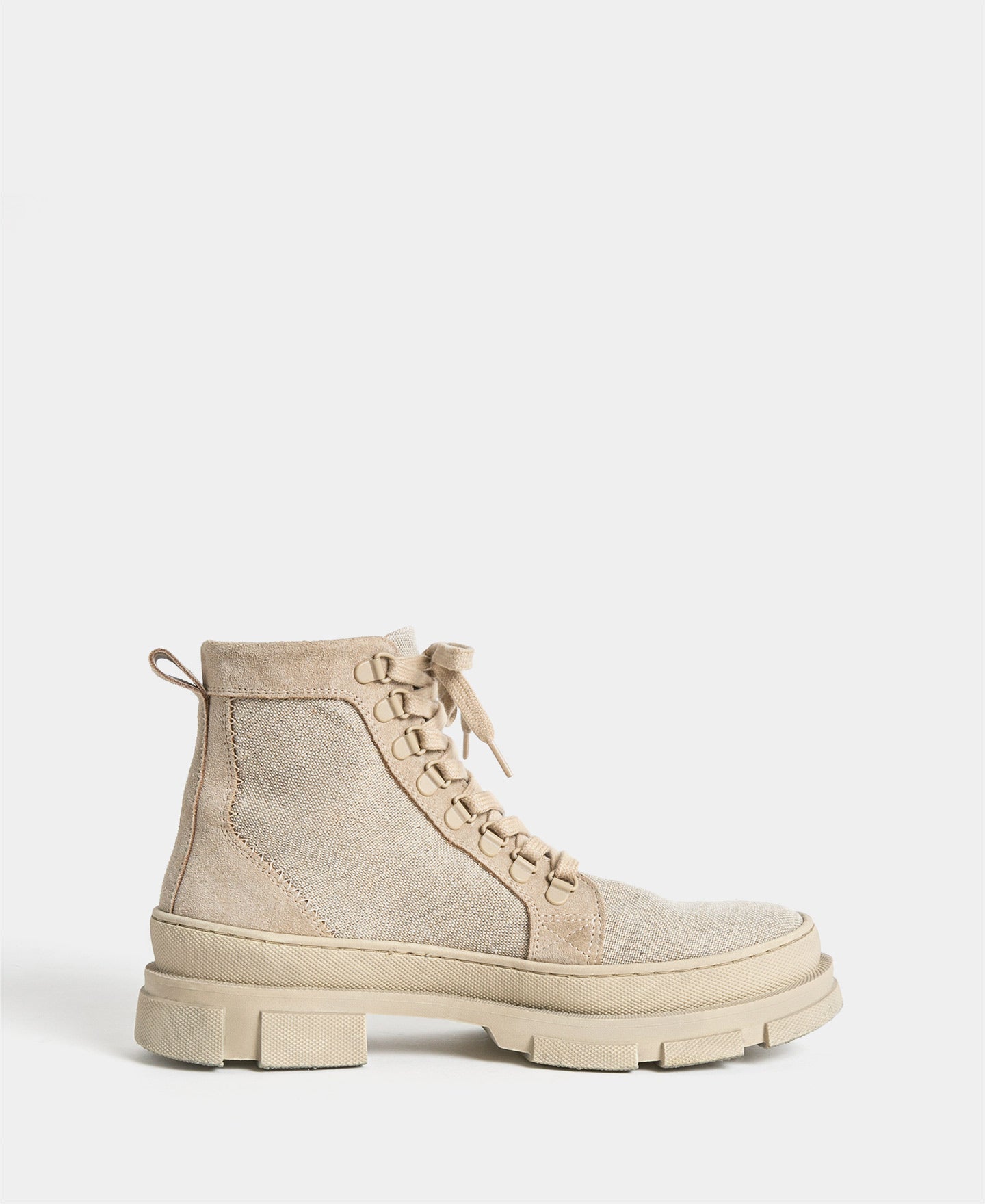 Women Shoes | Beige Track Sole Hemp Boot by Spanish designer Adolfo Dominguez