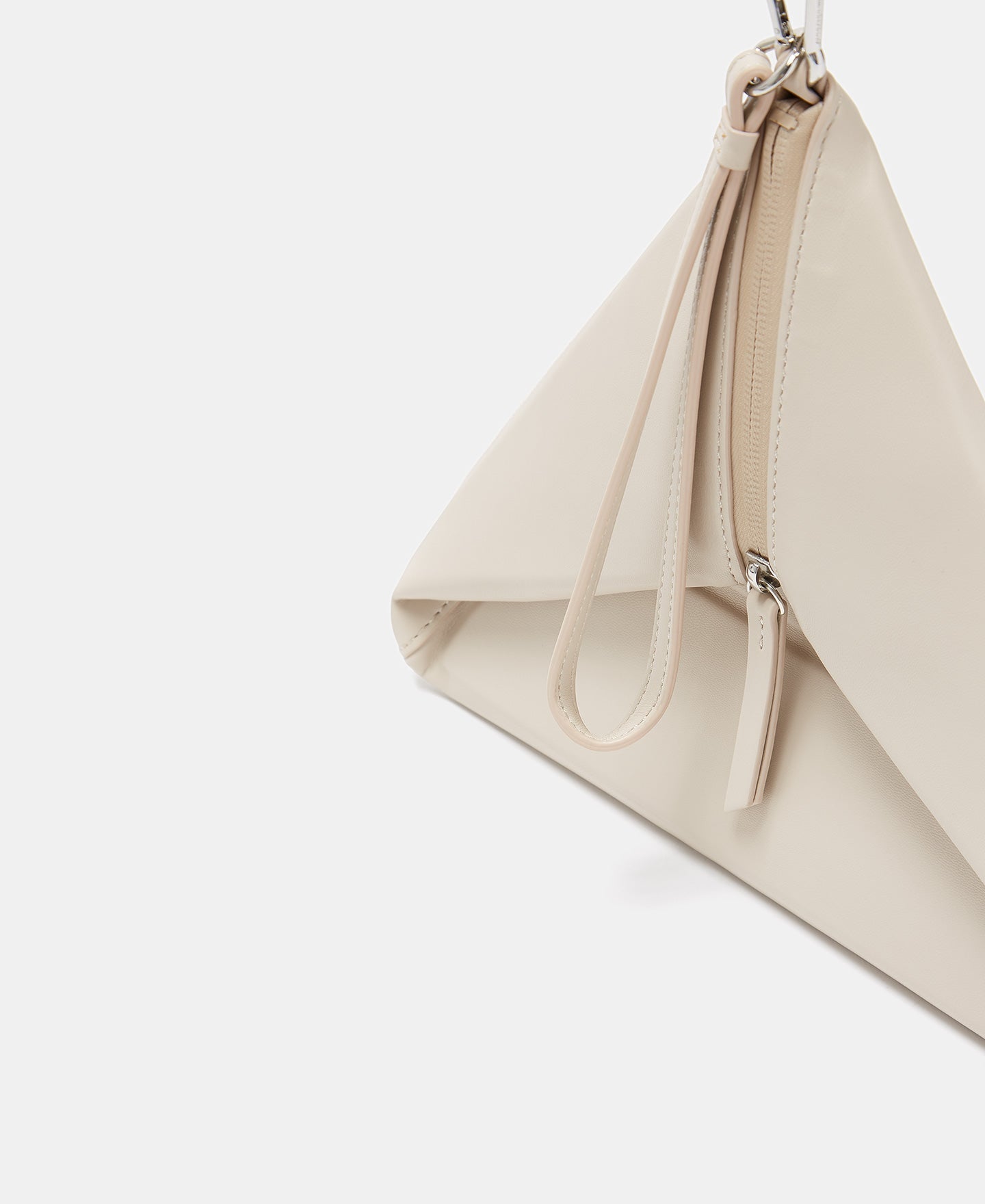 Women Bags | Beige Triangular Crossbody Bag With Volume by Spanish designer Adolfo Dominguez