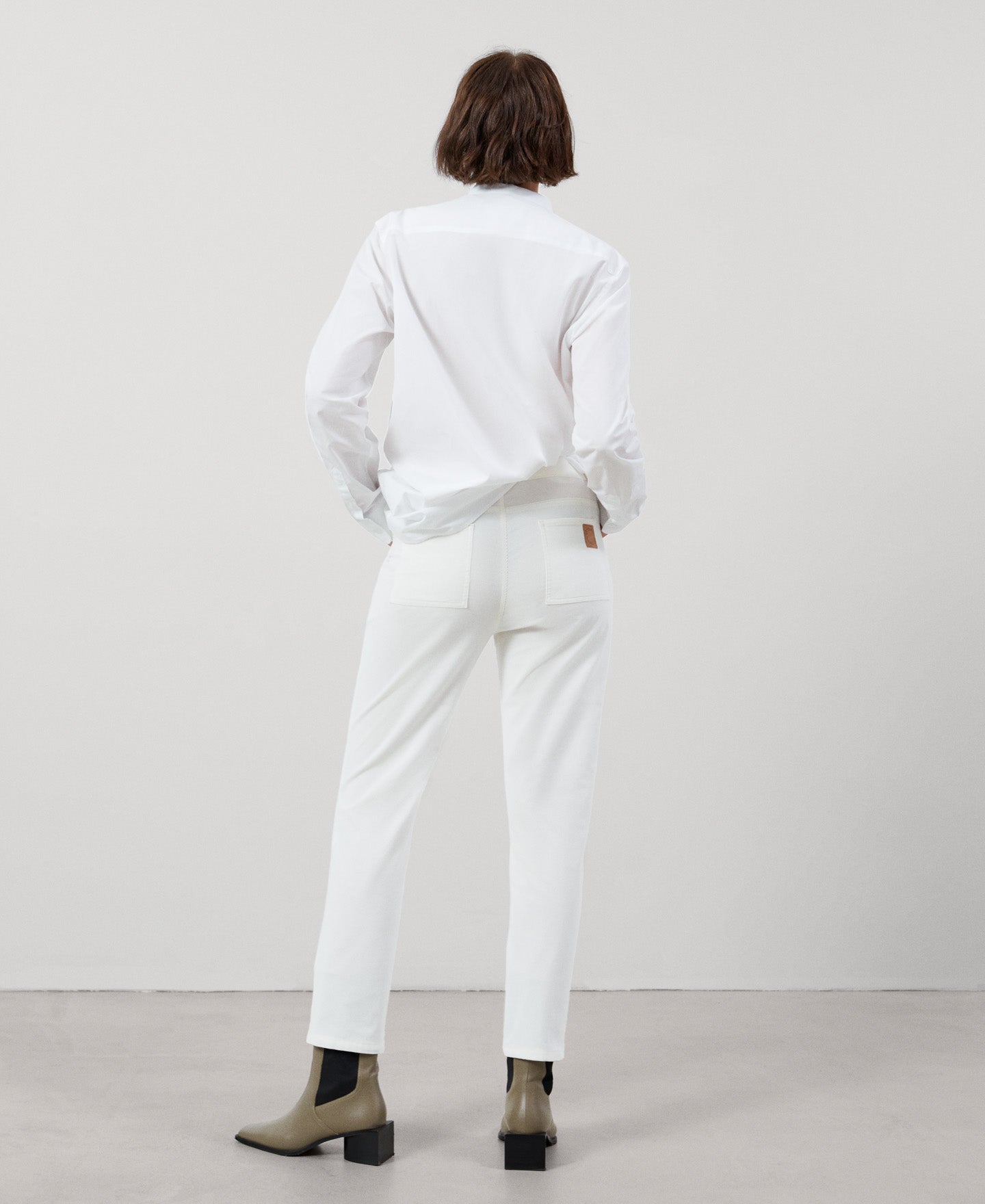 Women Trousers | Beige Trousers by Spanish designer Adolfo Dominguez