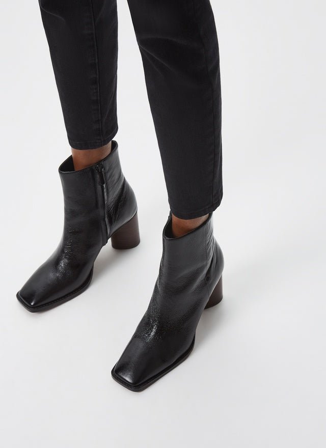 Women Shoes | Black Bovine Leather Ankle Boots by Spanish designer Adolfo Dominguez