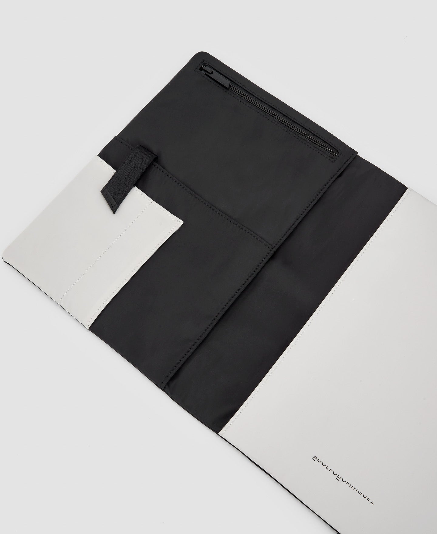 Men Wallet | Black Laptop Sleeve And Mobile Phone Holder by Spanish designer Adolfo Dominguez