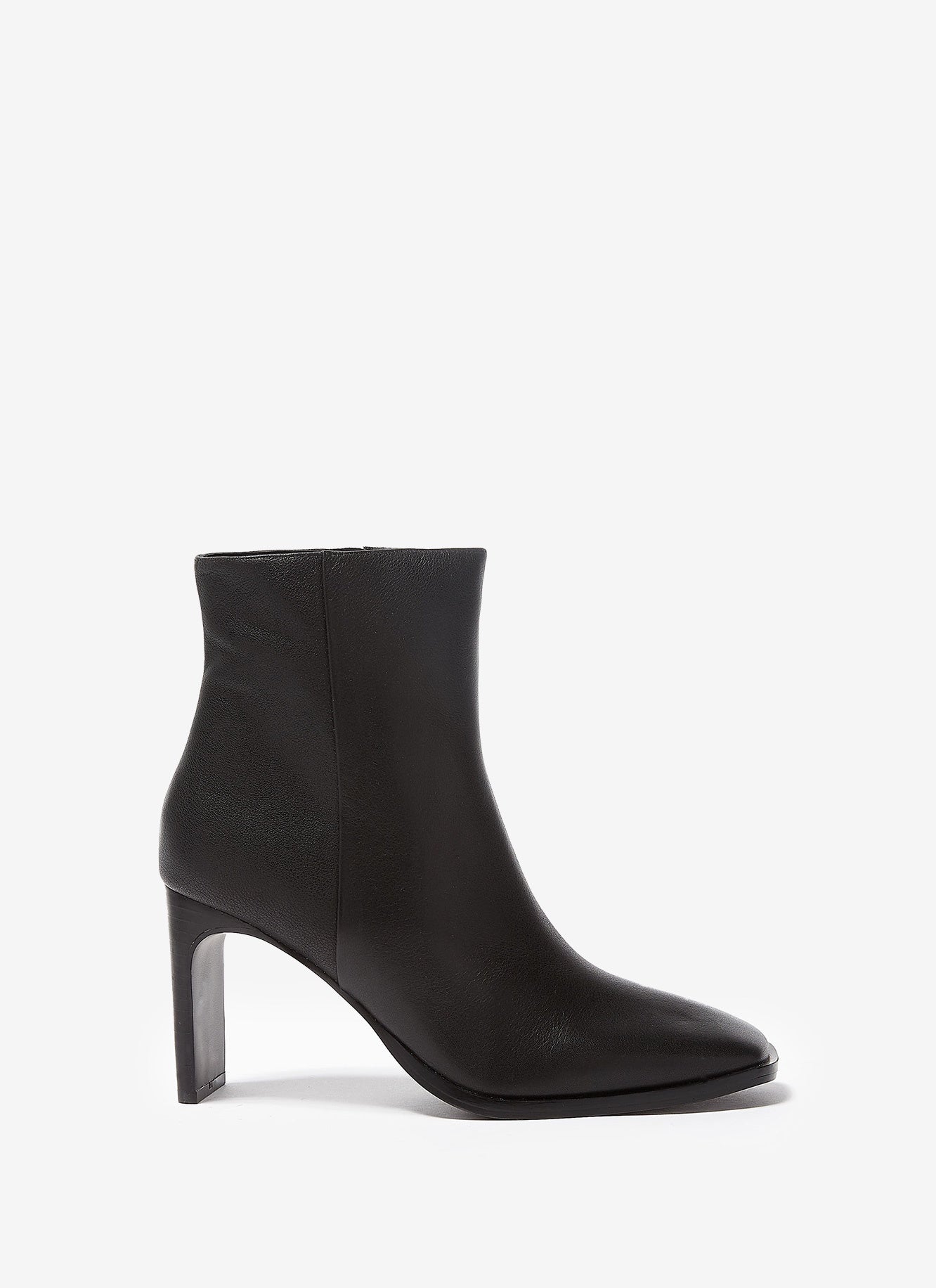 Women Shoes | Black Leather Ankle Boots With High Heel by Spanish designer Adolfo Dominguez