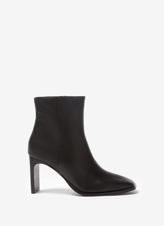 Women Shoes | Black Leather Ankle Boots With High Heel by Spanish designer Adolfo Dominguez