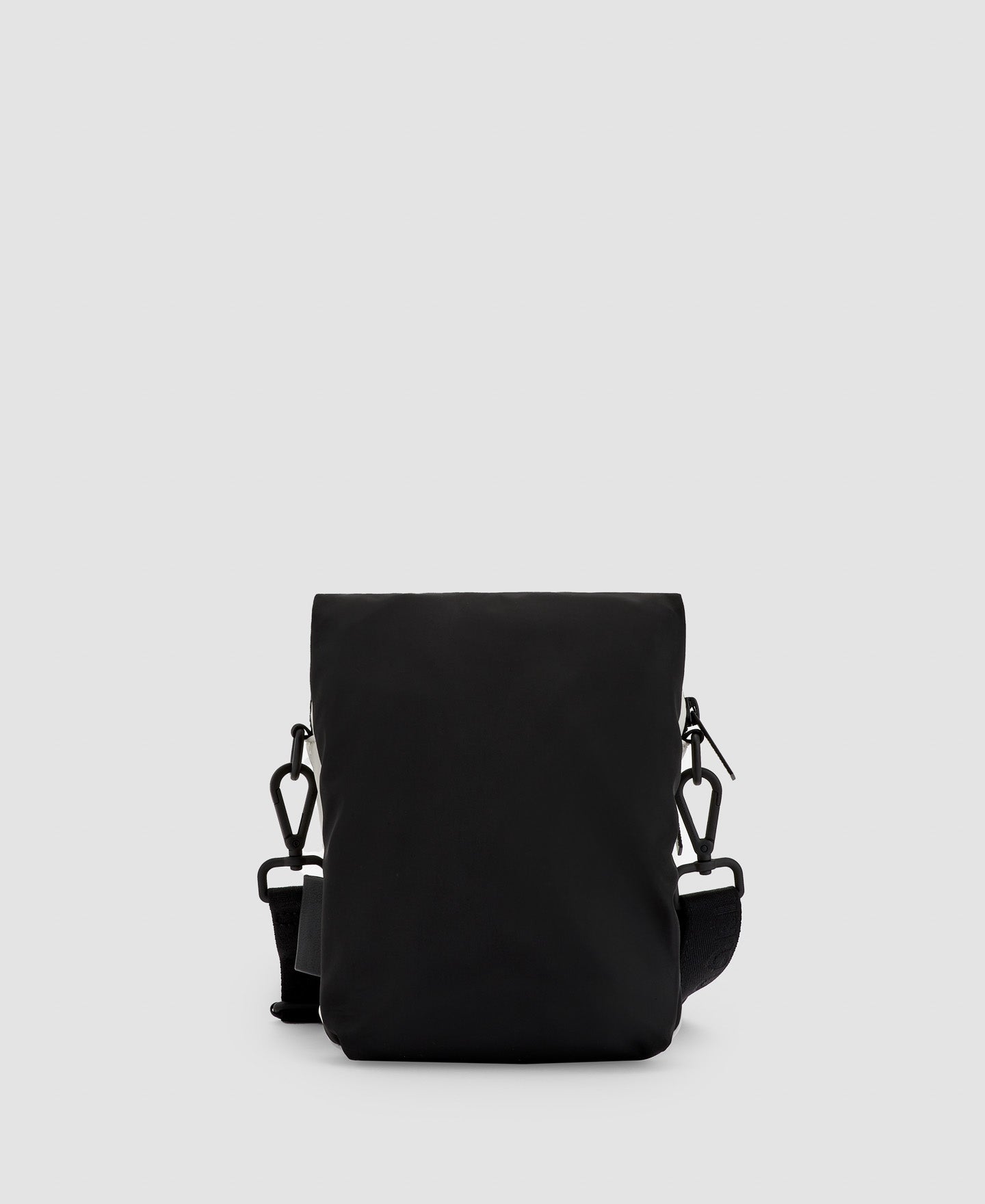 Men Bags | Black Nylon Carabiner Shoulder Bag by Spanish designer Adolfo Dominguez