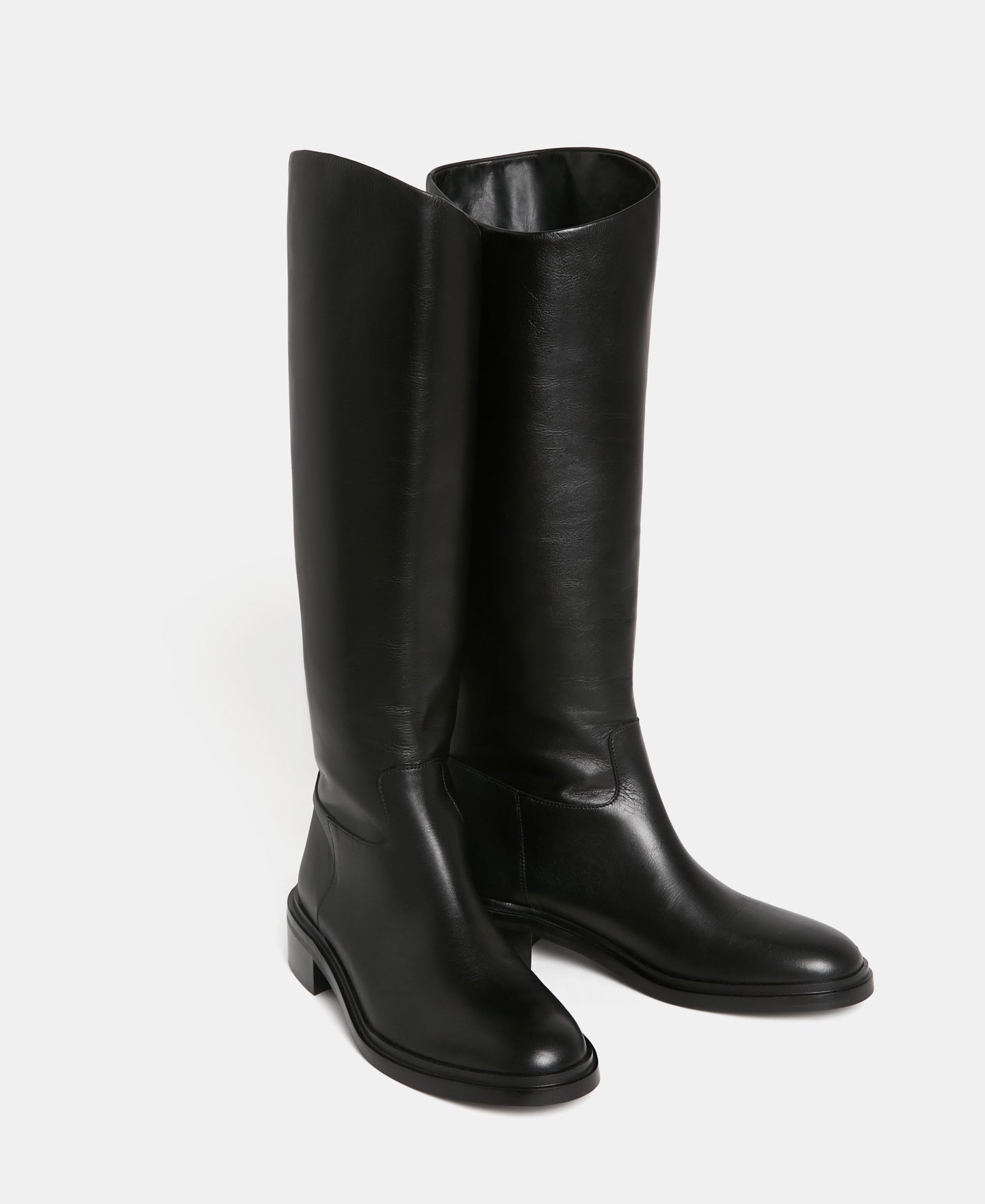 Women Shoes | Black Riding Boots Made In Spain by Spanish designer Adolfo Dominguez