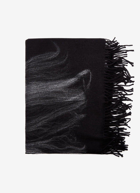 Women Scarf | Black Scarf With Contrasting Print by Spanish designer Adolfo Dominguez