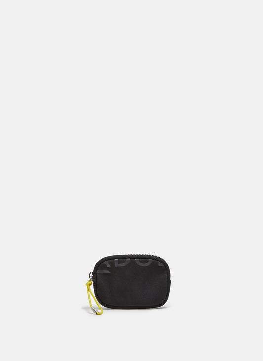 Women Wallet | Black Technical Nylon Coin Purse With Logo by Spanish designer Adolfo Dominguez