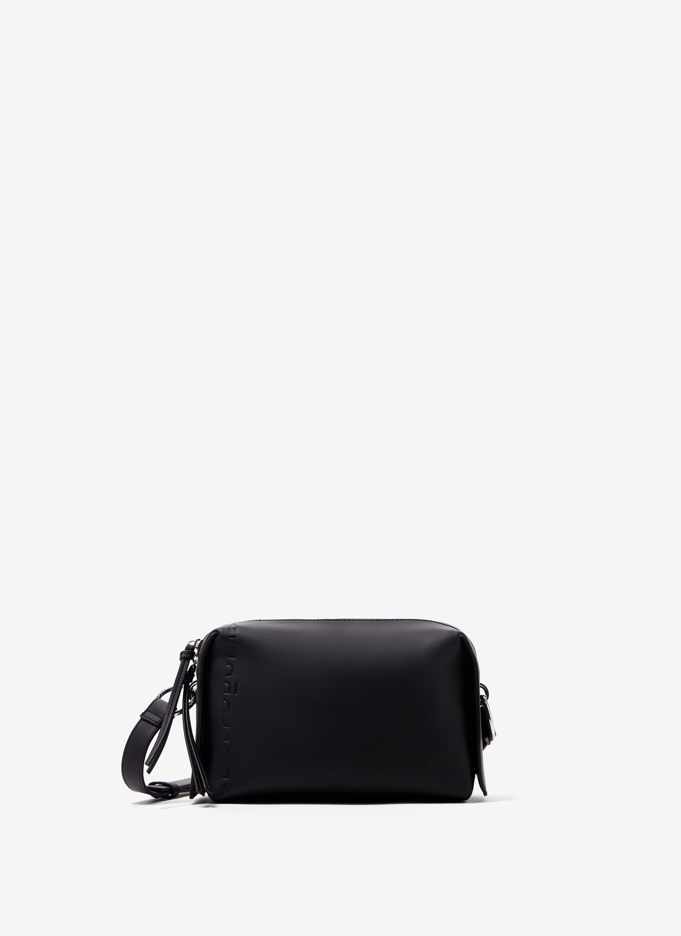 Women Bags | Black Vegan Leather Cross Body Bag by Spanish designer Adolfo Dominguez