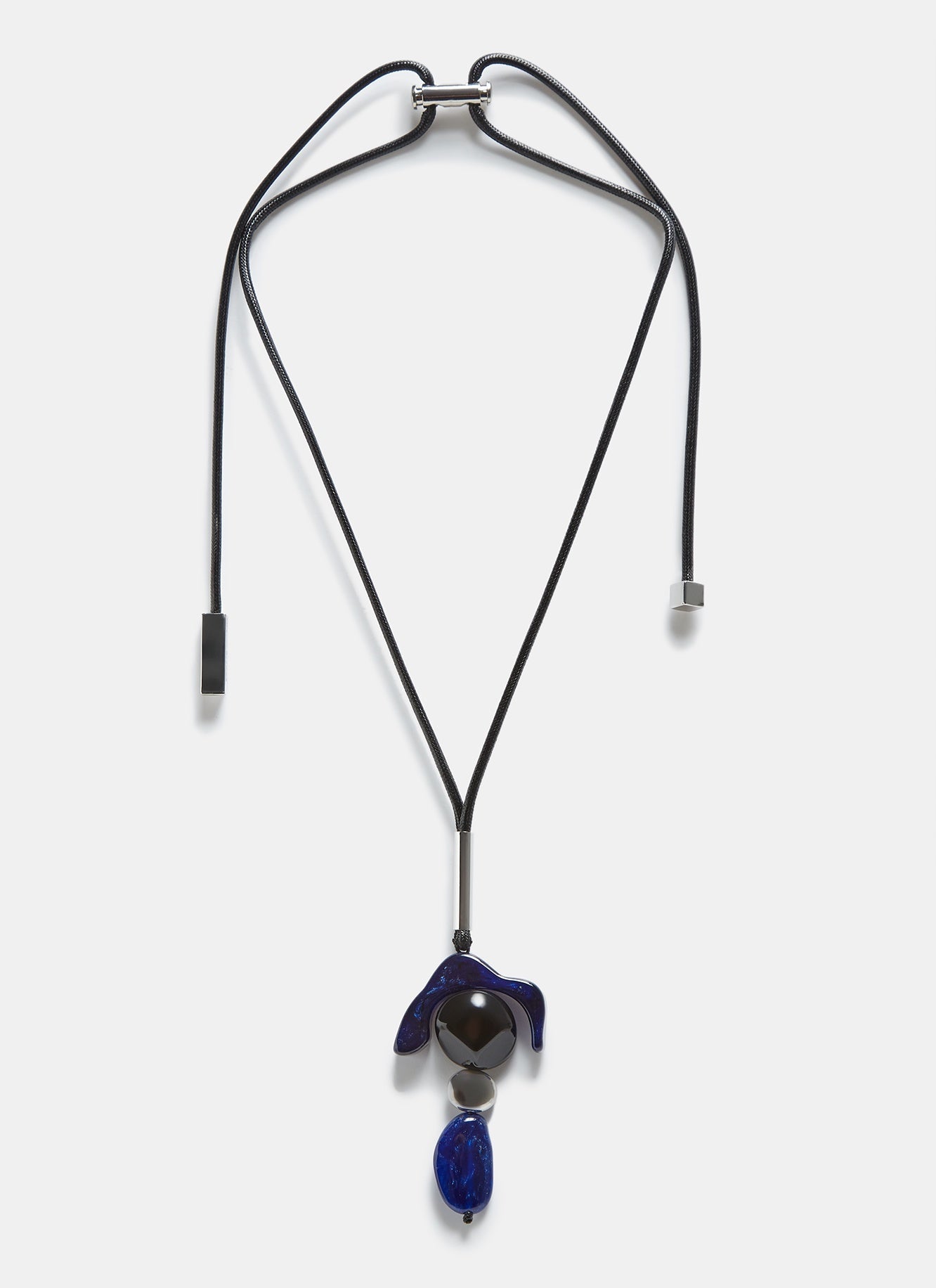 Women Necklace | Blue Adjustable Necklace With Resin Pendant by Spanish designer Adolfo Dominguez