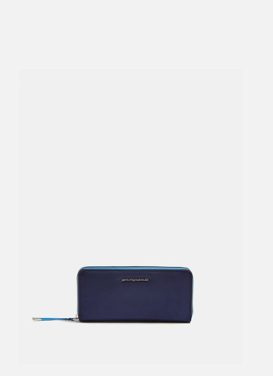 Women Wallet | Blue Technical Nylon Rectangular Purse by Spanish designer Adolfo Dominguez