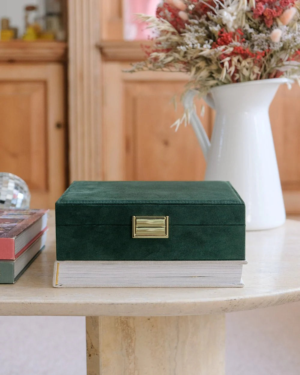 Anne Green Velvet Jewelry Box