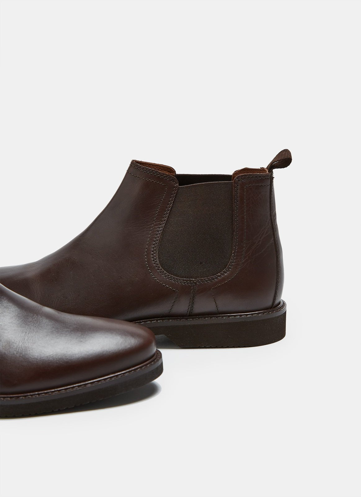 Men Shoes | Brown Chelsea Ankle Boot With Rubber Sole by Spanish designer Adolfo Dominguez