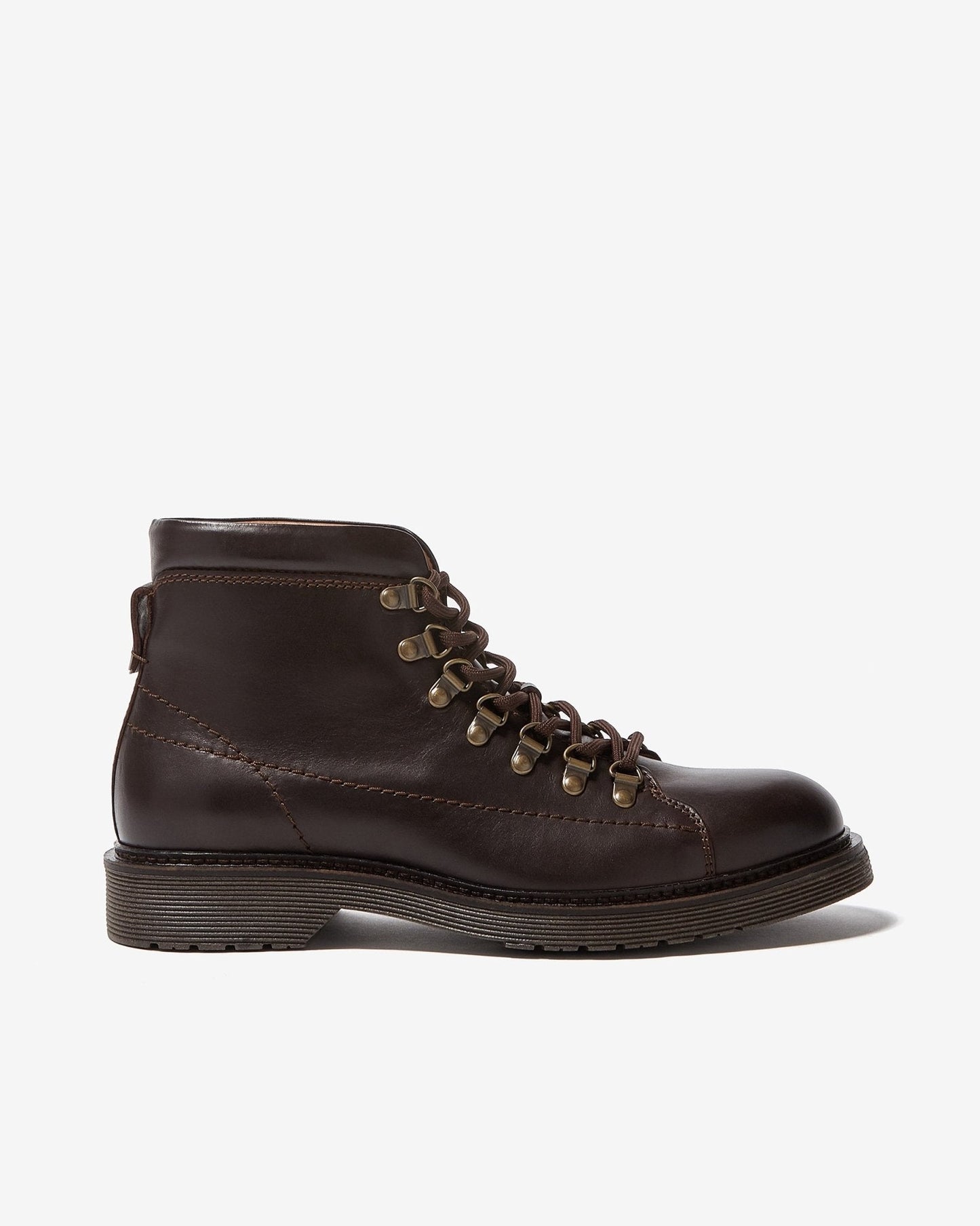 Men Shoes | Brown Leather Military Ankle Boots by Spanish designer Adolfo Dominguez