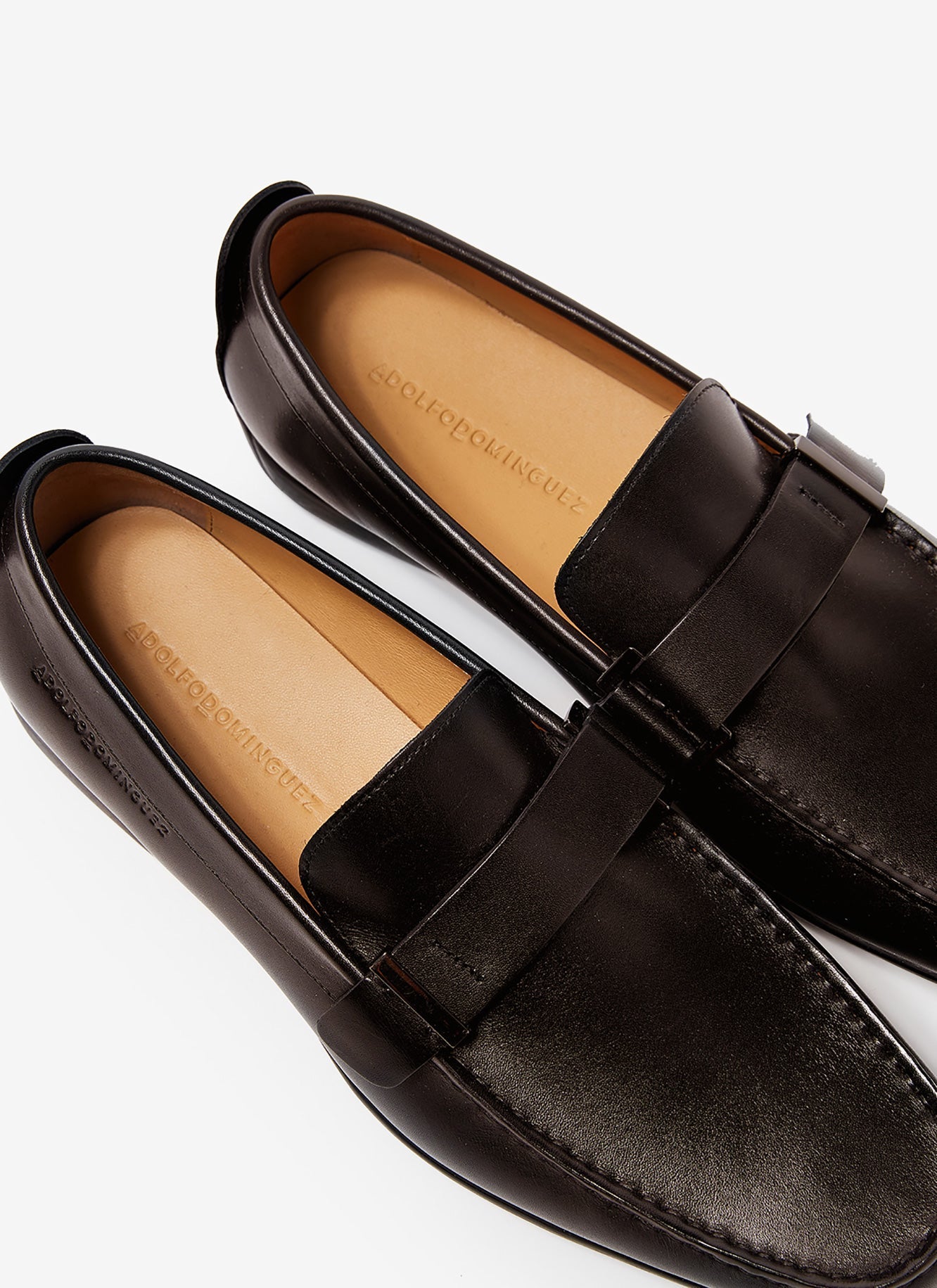 Men Shoes | Brown Leather Moccasins With Rubber Sole by Spanish designer Adolfo Dominguez