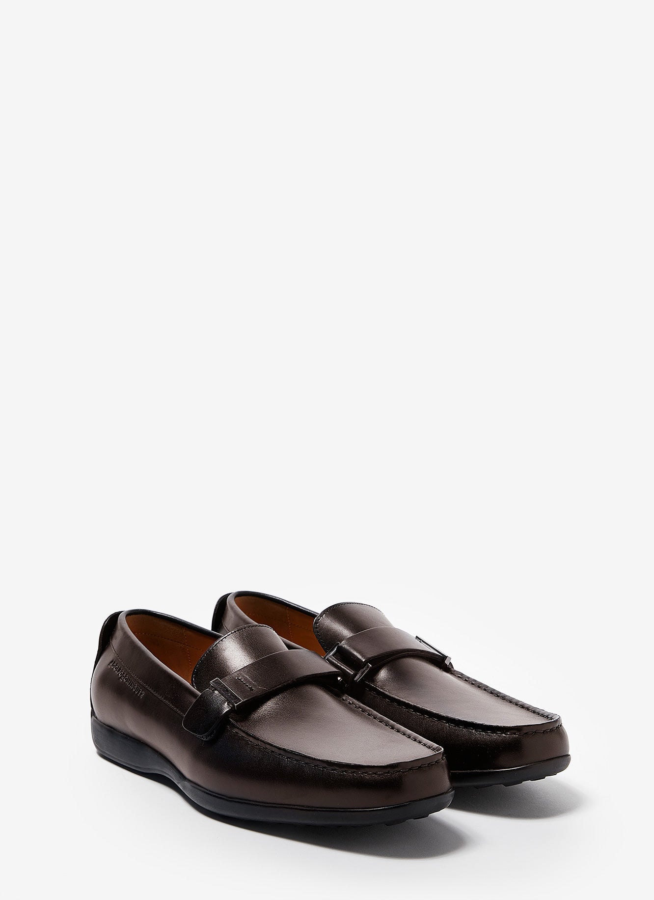 Men Shoes | Brown Leather Moccasins With Rubber Sole by Spanish designer Adolfo Dominguez