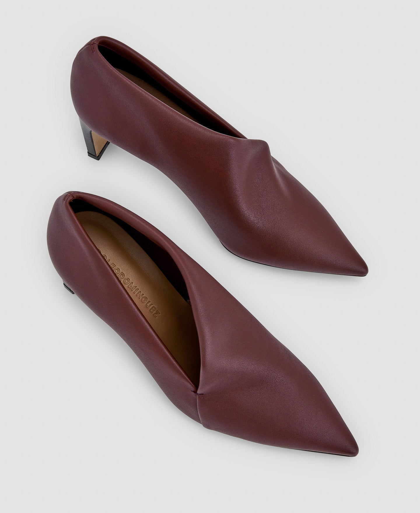 Women Shoes | Burgundy Asymmetrical Pump by Spanish designer Adolfo Dominguez