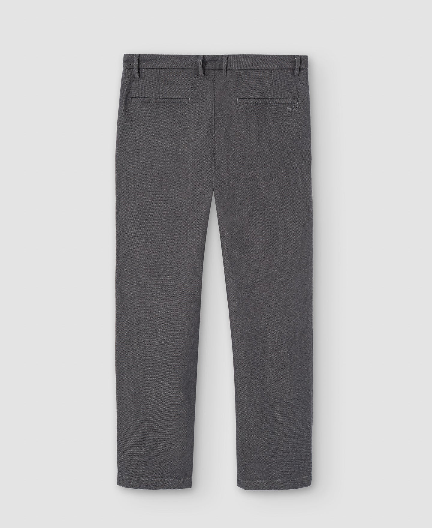 Men Trousers | Charcoal Grey Stretch Cotton Chino Trousers by Spanish designer Adolfo Dominguez