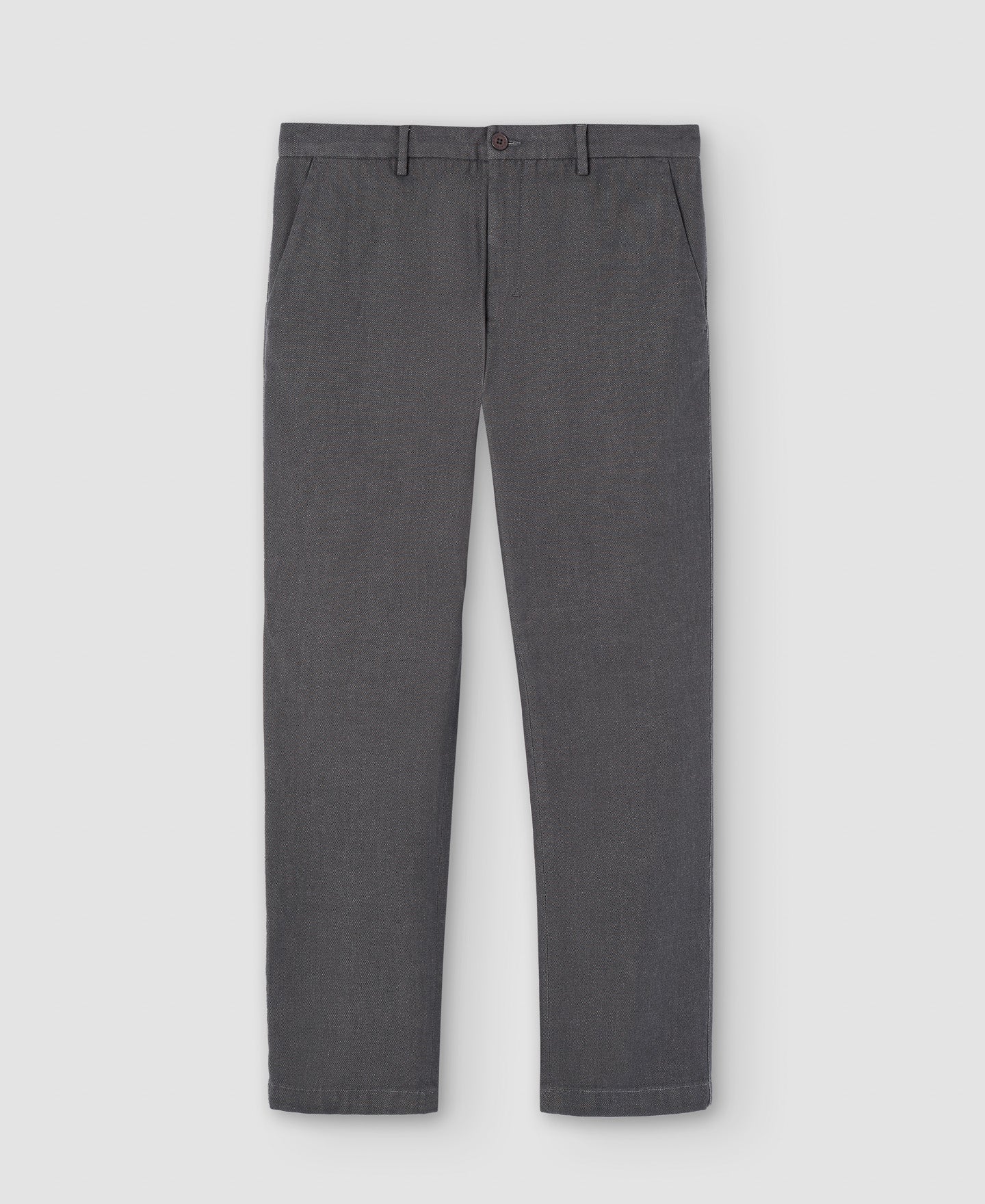 Men Trousers | Charcoal Grey Stretch Cotton Chino Trousers by Spanish designer Adolfo Dominguez