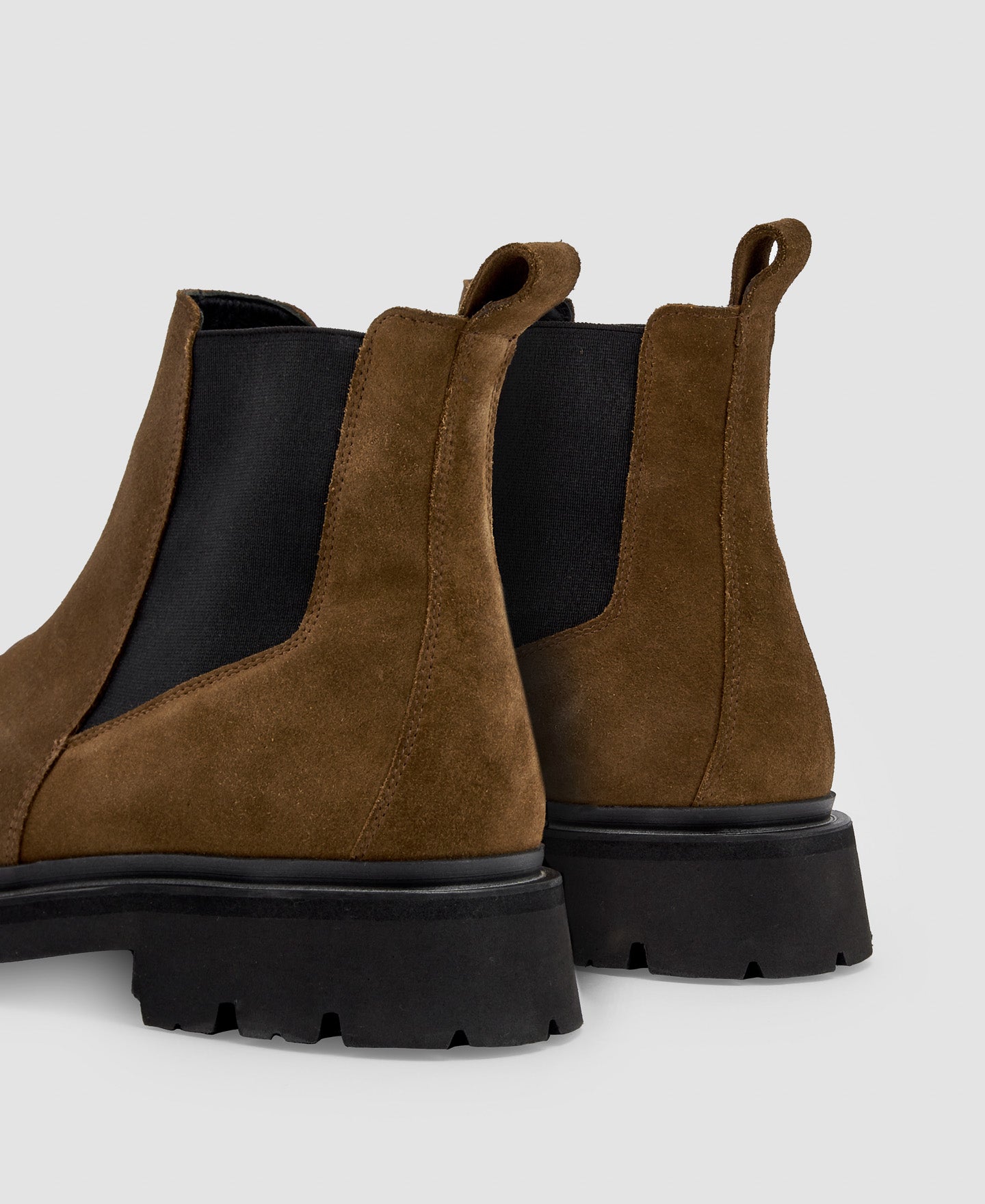 Men Shoes | Chocolate Chelsea Boot In Split Suede by Spanish designer Adolfo Dominguez