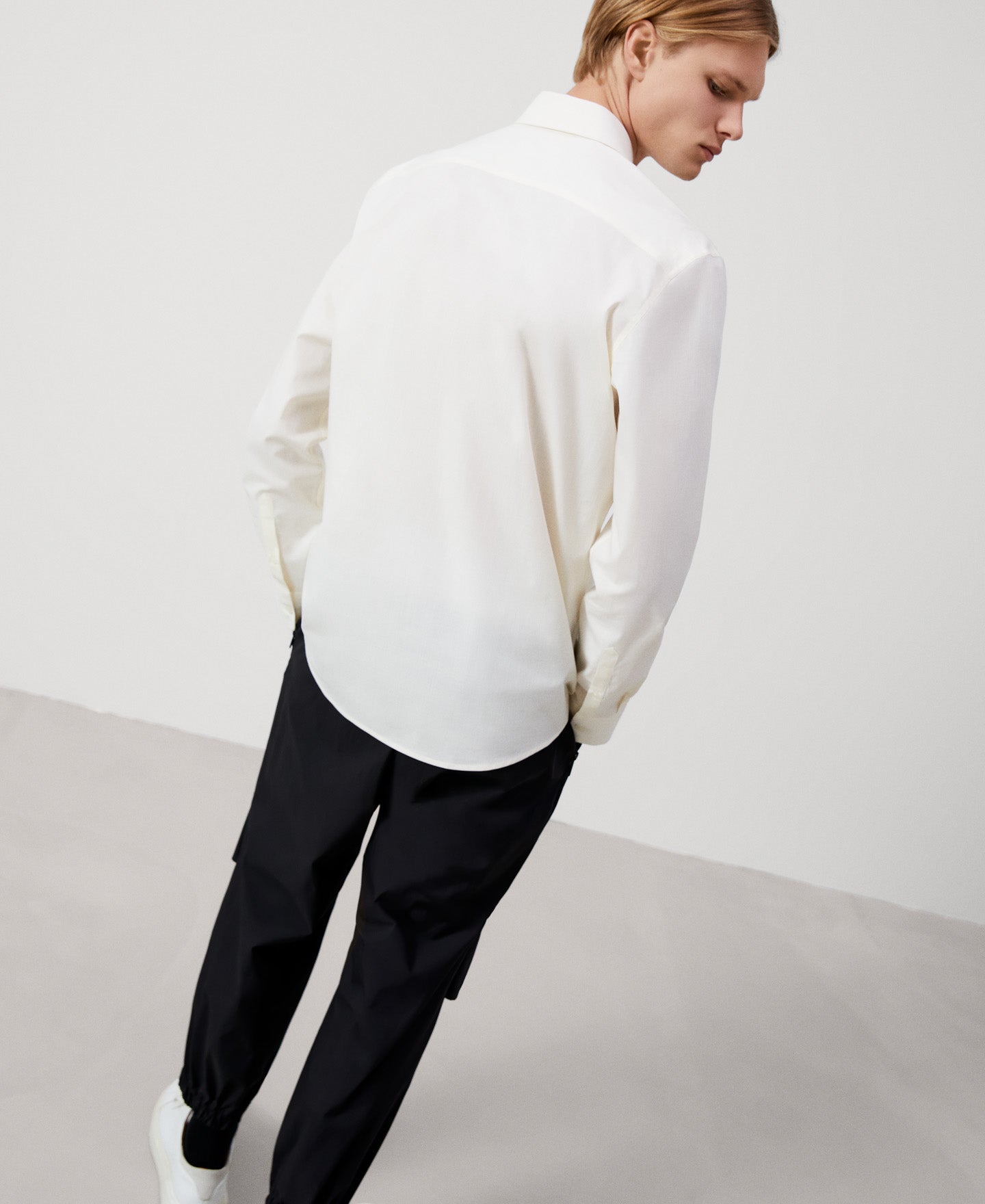 Men Shirt | Ecru Regular Fit Cotton Shirt by Spanish designer Adolfo Dominguez